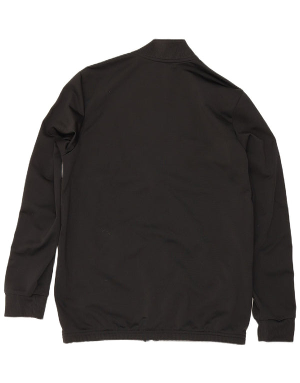 Adidas Boys Tracksuit Top Jacket 13-14 Years Black Colourblock Polyester