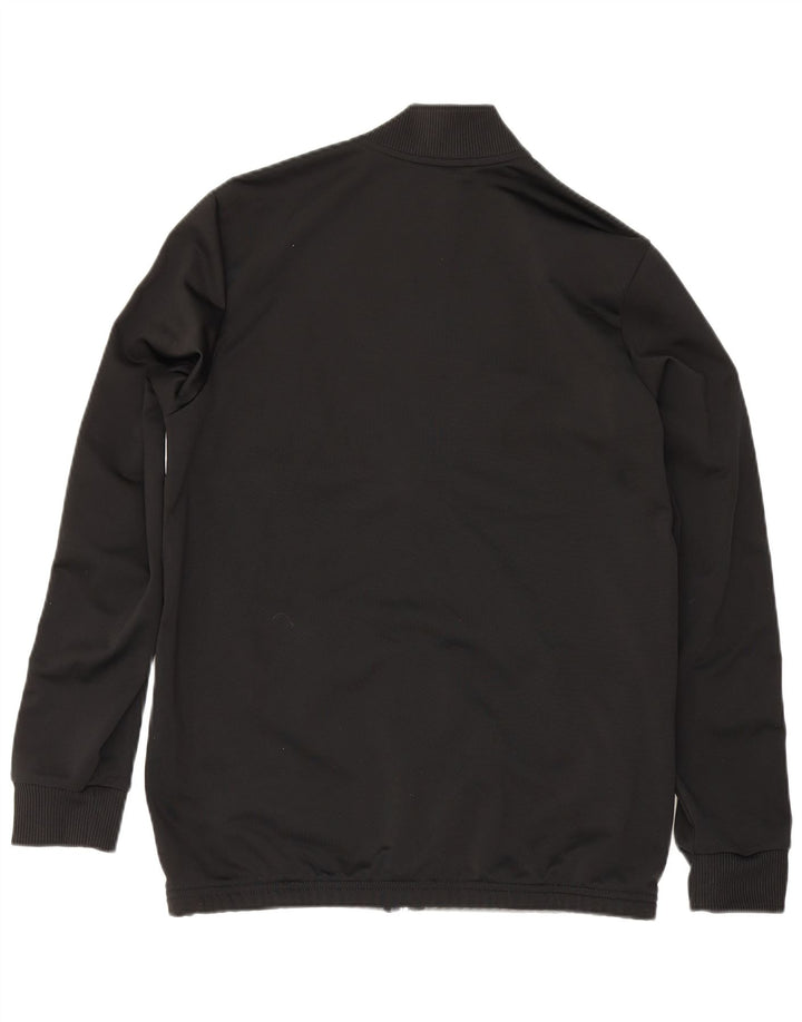 Adidas Boys Tracksuit Top Jacket 13-14 Years Black Colourblock Polyester