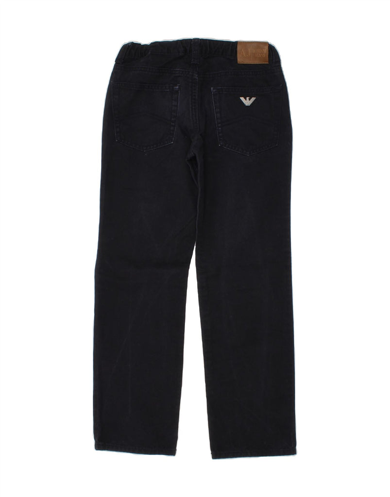 ARMANI Boys Straight Jeans 7-8 Years W22 L24 Navy Blue Cotton Vintage Armani and Second-Hand Armani from Messina Hembry 