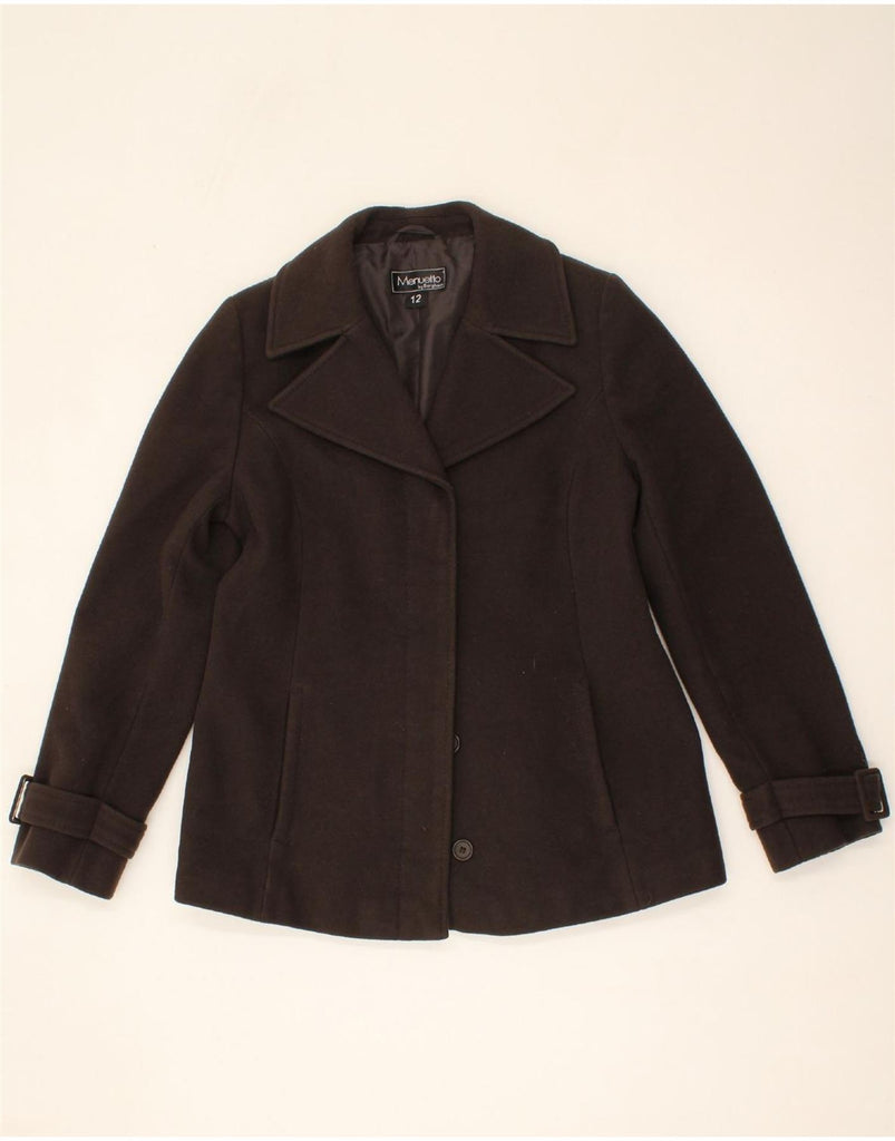 BERGHAUS Womens Overcoat UK 12 Medium Brown Virgin Wool Vintage Berghaus and Second-Hand Berghaus from Messina Hembry 