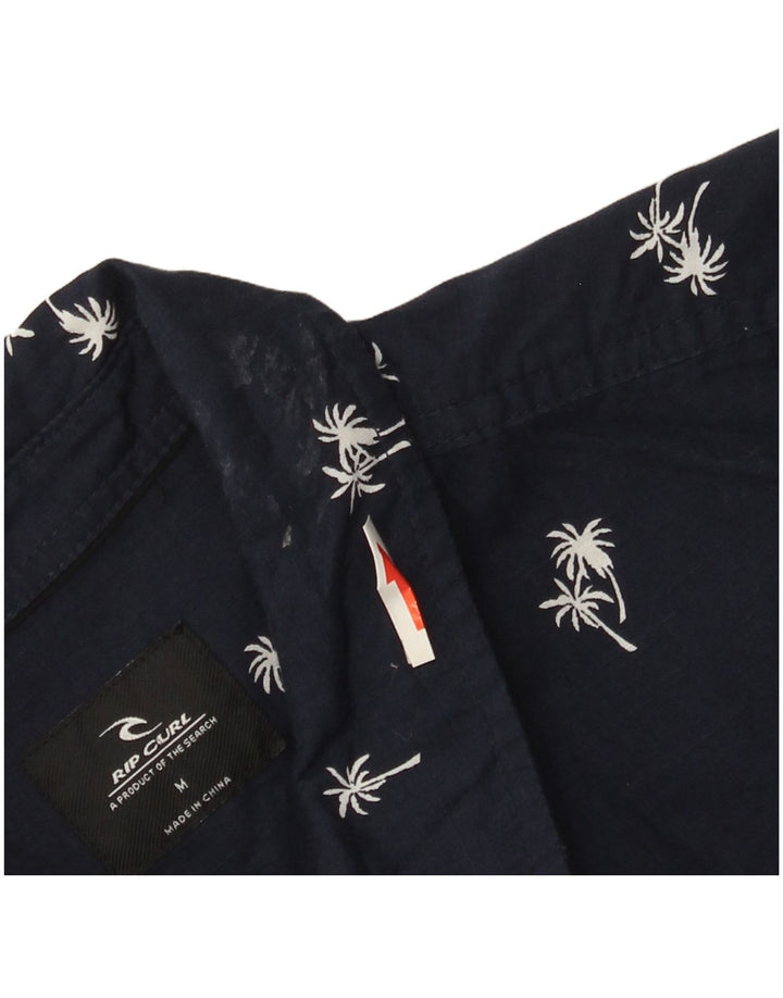 Rip Curl Mens Abstract Pattern Short Sleeve Shirt Medium Navy Blue Hawaiian