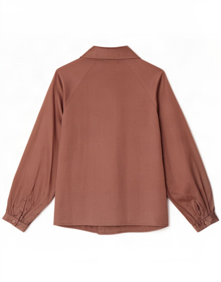 Luisa Spagnoli Womens Shirt Blouse One Size Pink Silk