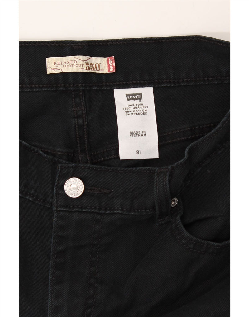 LEVI'S Womens 550 Relaxed Fit Bootcut Jeans US 8 Medium W28 L33 Black Vintage Levi's and Second-Hand Levi's from Messina Hembry 