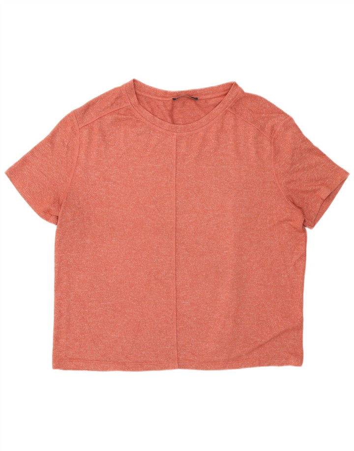 Marks & Spencer Womens T-Shirt Top UK 16 Large Orange Viscose