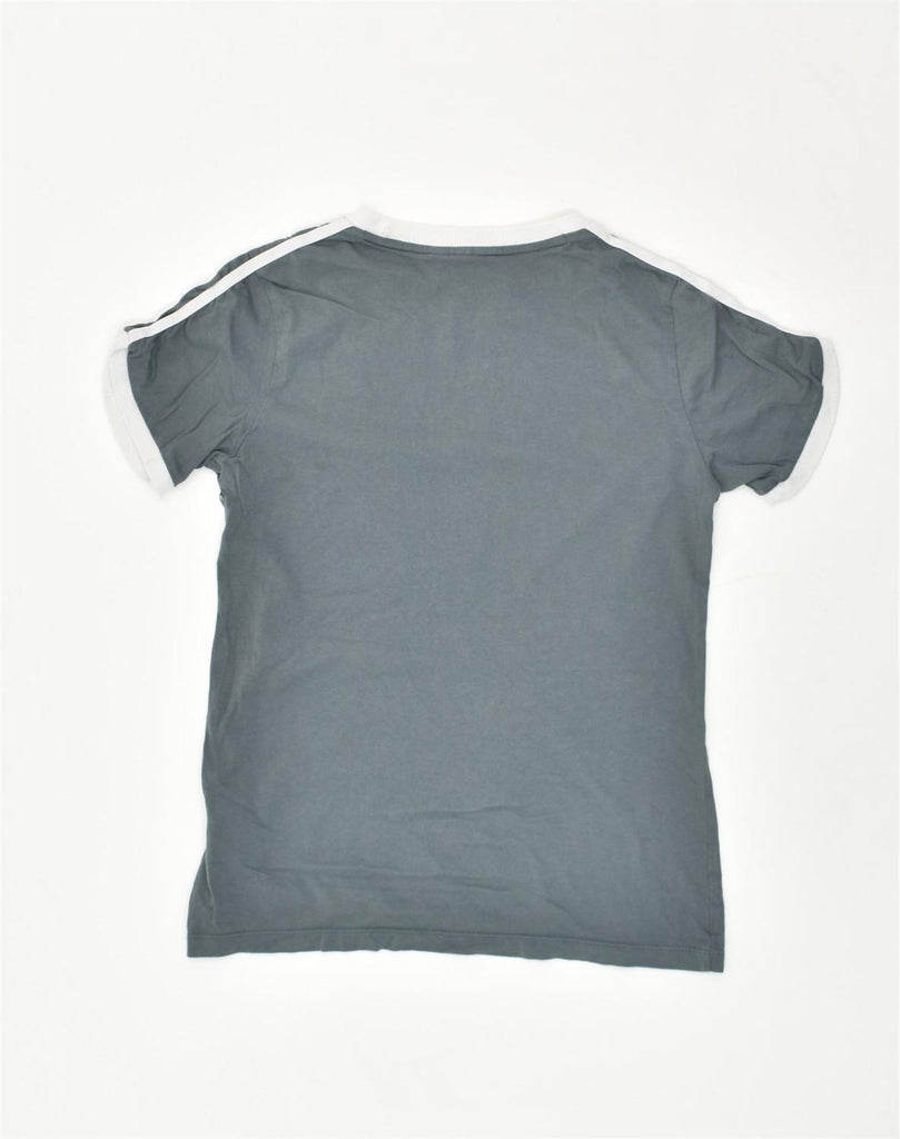 ADIDAS Womens T-Shirt Top UK 12 Medium  Grey Cotton | Vintage Adidas | Thrift | Second-Hand Adidas | Used Clothing | Messina Hembry 