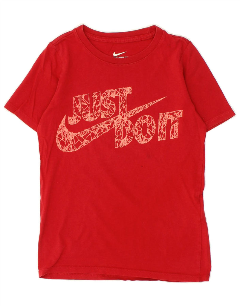 NIKE Boys Graphic T-Shirt Top 6-7 Years XS Red Cotton | Vintage Nike | Thrift | Second-Hand Nike | Used Clothing | Messina Hembry 