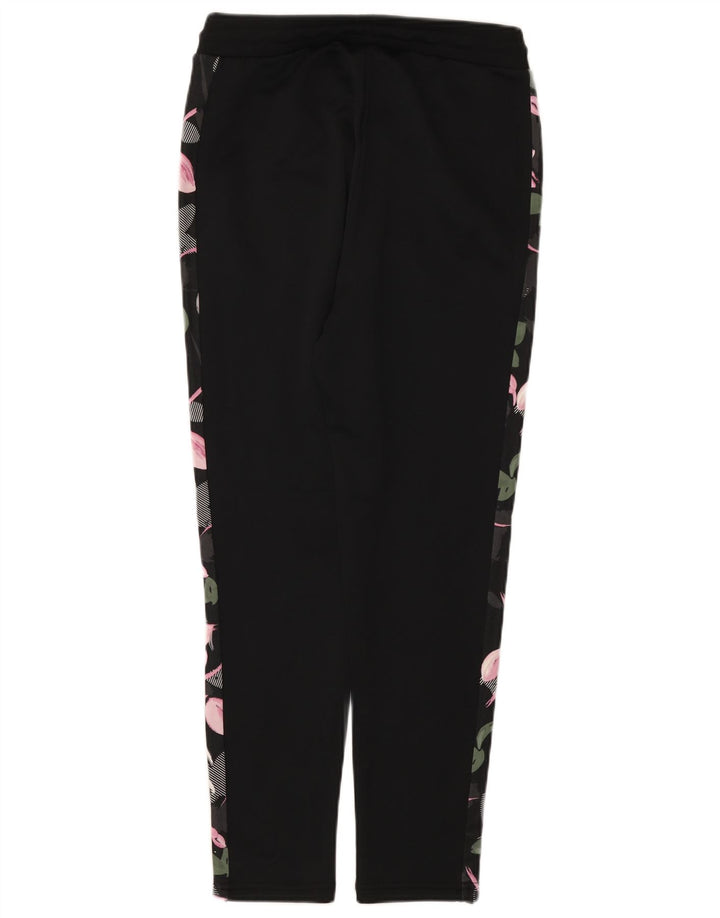 Puma Womens Tracksuit Trousers UK 10 Small Black Floral Polyester