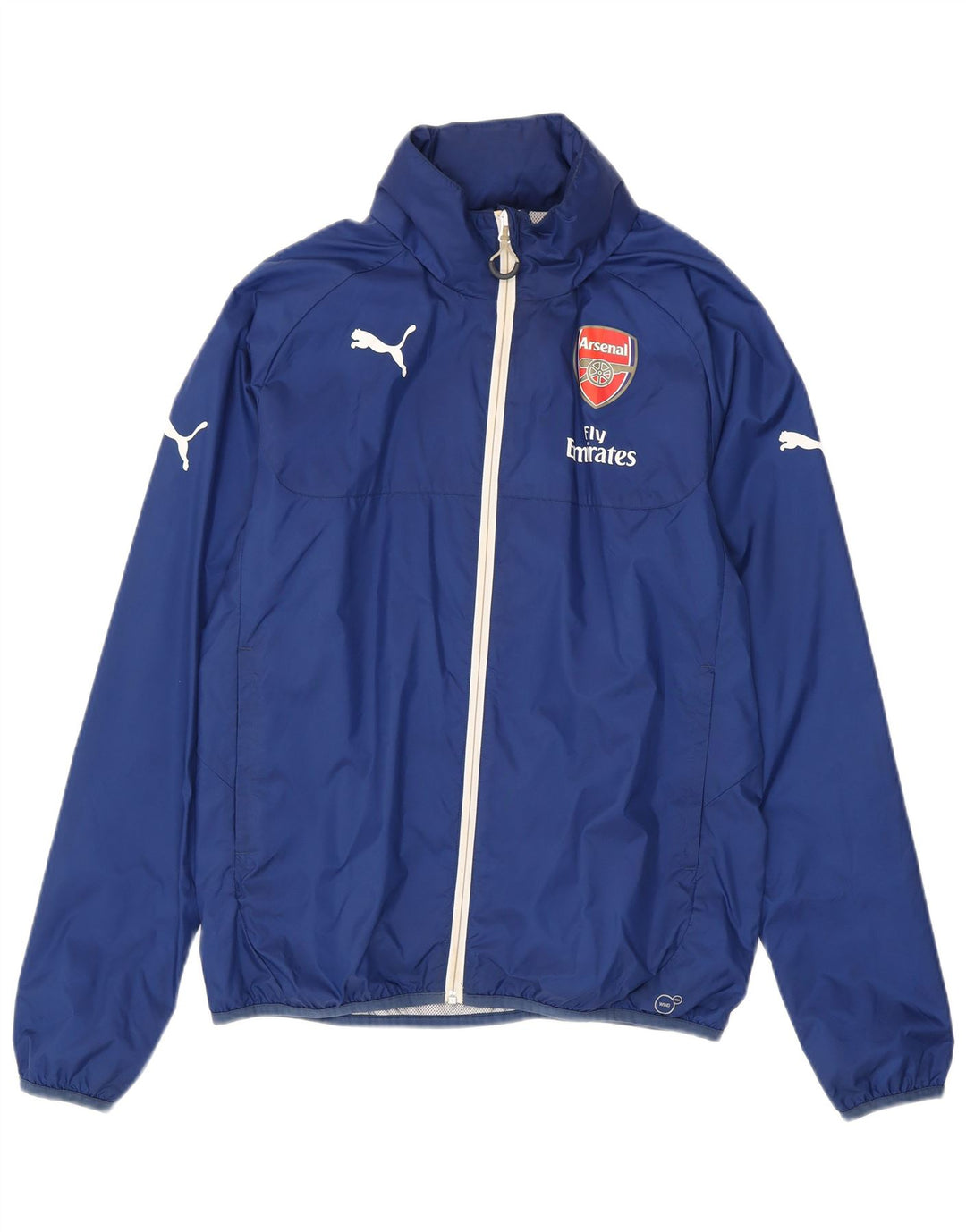 Puma Mens Arsenal Hooded Rain Jacket UK 38 Medium Blue Nylon