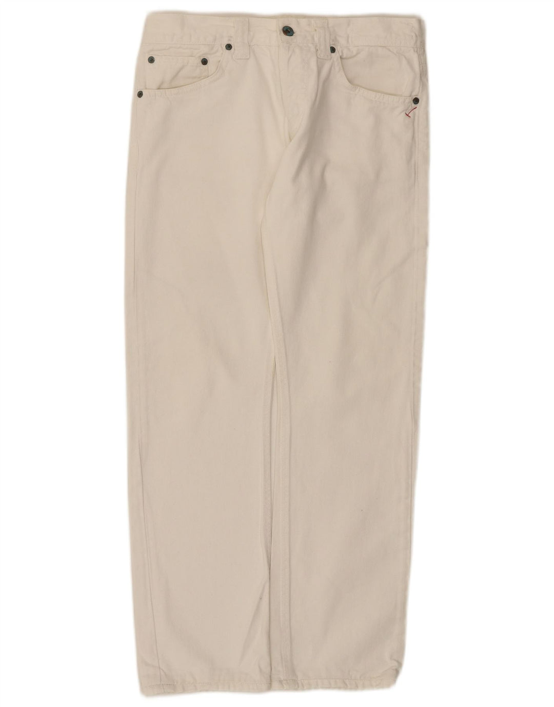 Dondup Womens Straight Jeans W32 L29 White Cotton
