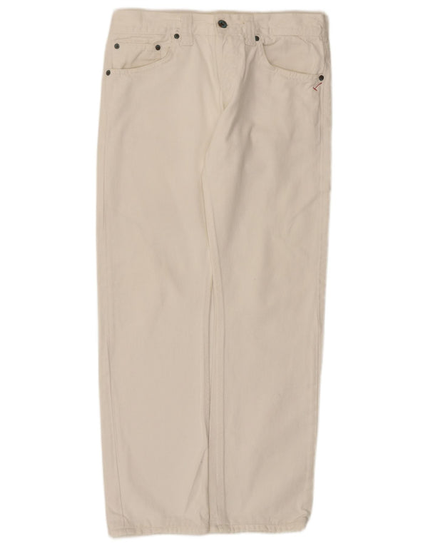 Dondup Womens Straight Jeans W32 L29 White Cotton