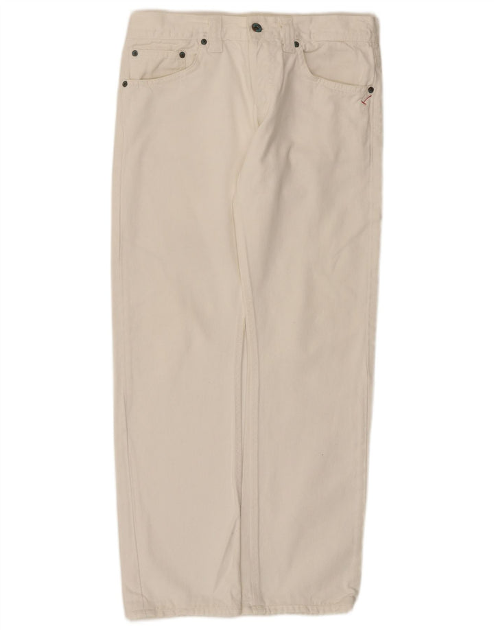 Dondup Womens Straight Jeans W32 L29 White Cotton