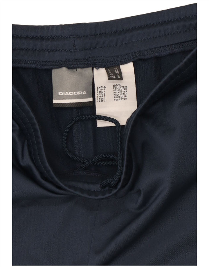 Diadora Womens Tracksuit Trousers UK 10 Small Navy Blue Polyester