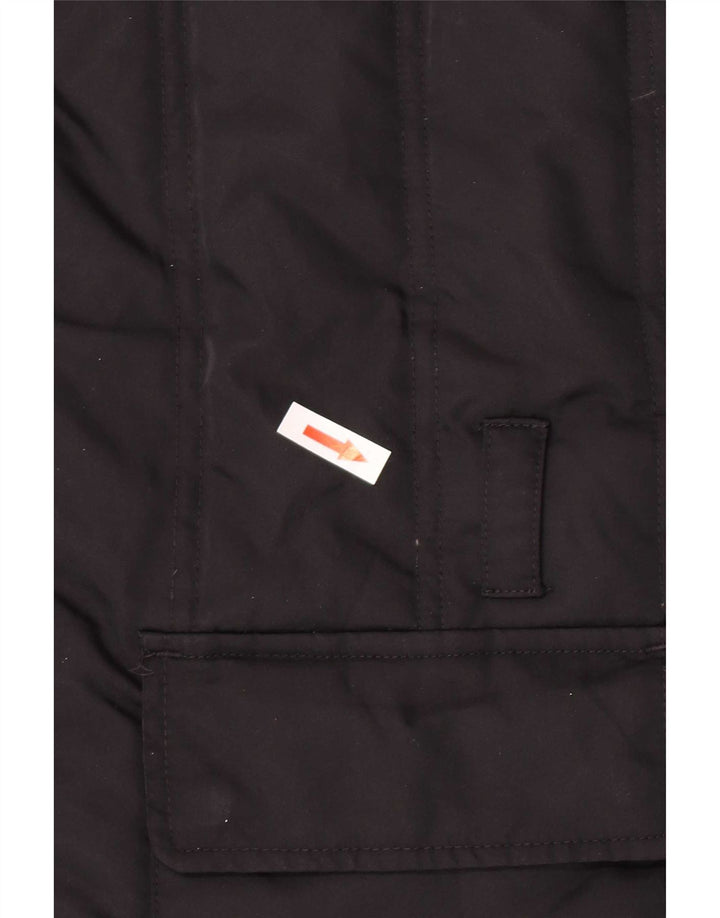 Tommy Hilfiger Womens Padded Jacket UK 16 Large Black Nylon