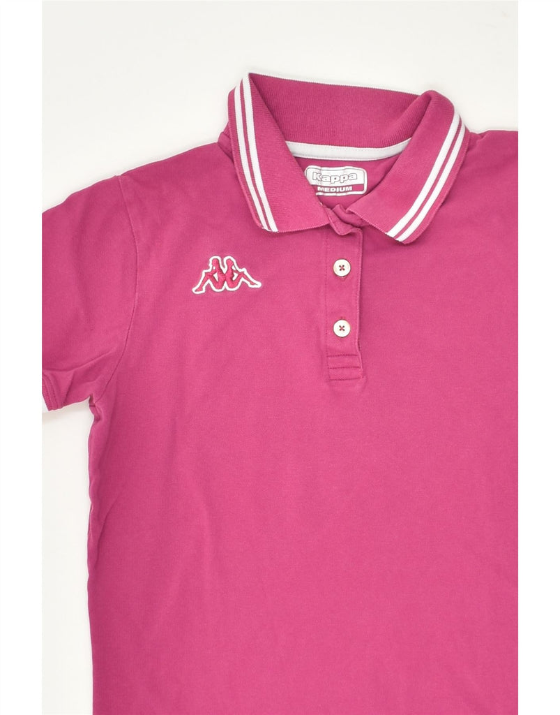 KAPPA Womens Polo Shirt UK 12 Medium Pink Cotton | Vintage Kappa | Thrift | Second-Hand Kappa | Used Clothing | Messina Hembry 