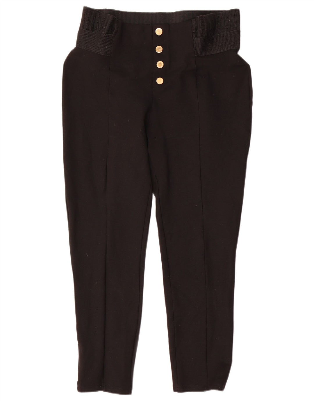 Zara Womens Slim Capri Trousers XL W36 L24 Black