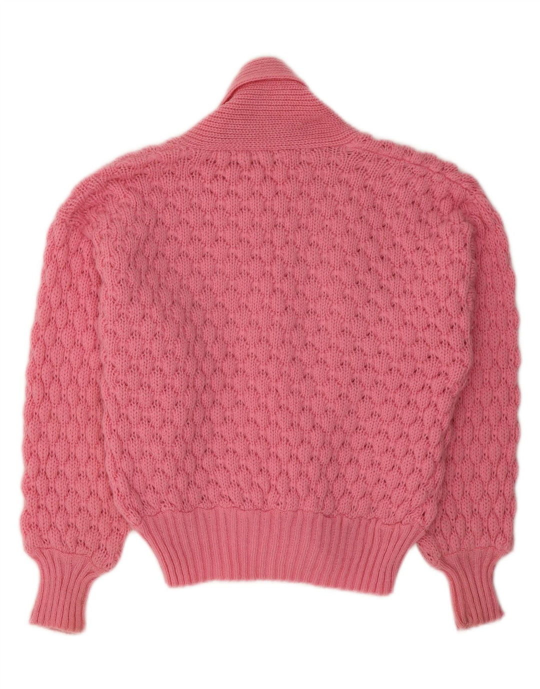 VINTAGE Womens Cardigan Sweater UK 16 Large Pink Vintage Vintage and Second-Hand Vintage from Messina Hembry 