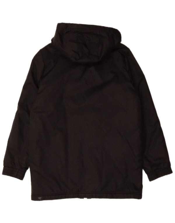 Adidas Boys Hooded Padded Coat 13-14 Years Black Polyester