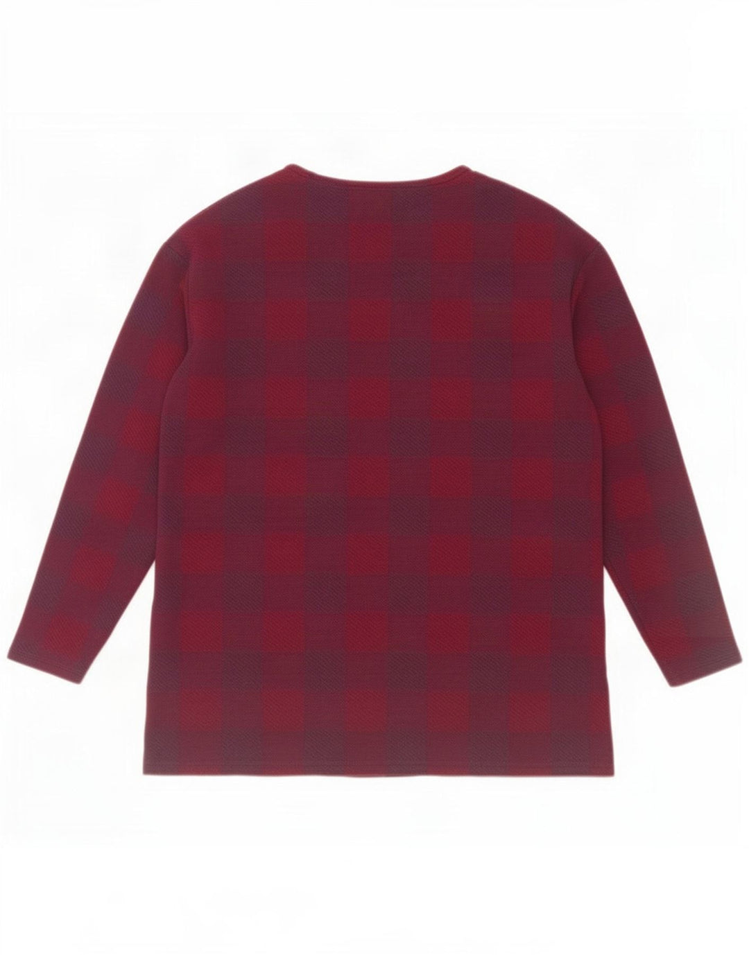 Marks & Spencer Womens Top Long Sleeve UK 14 Large Purple Check Polyester