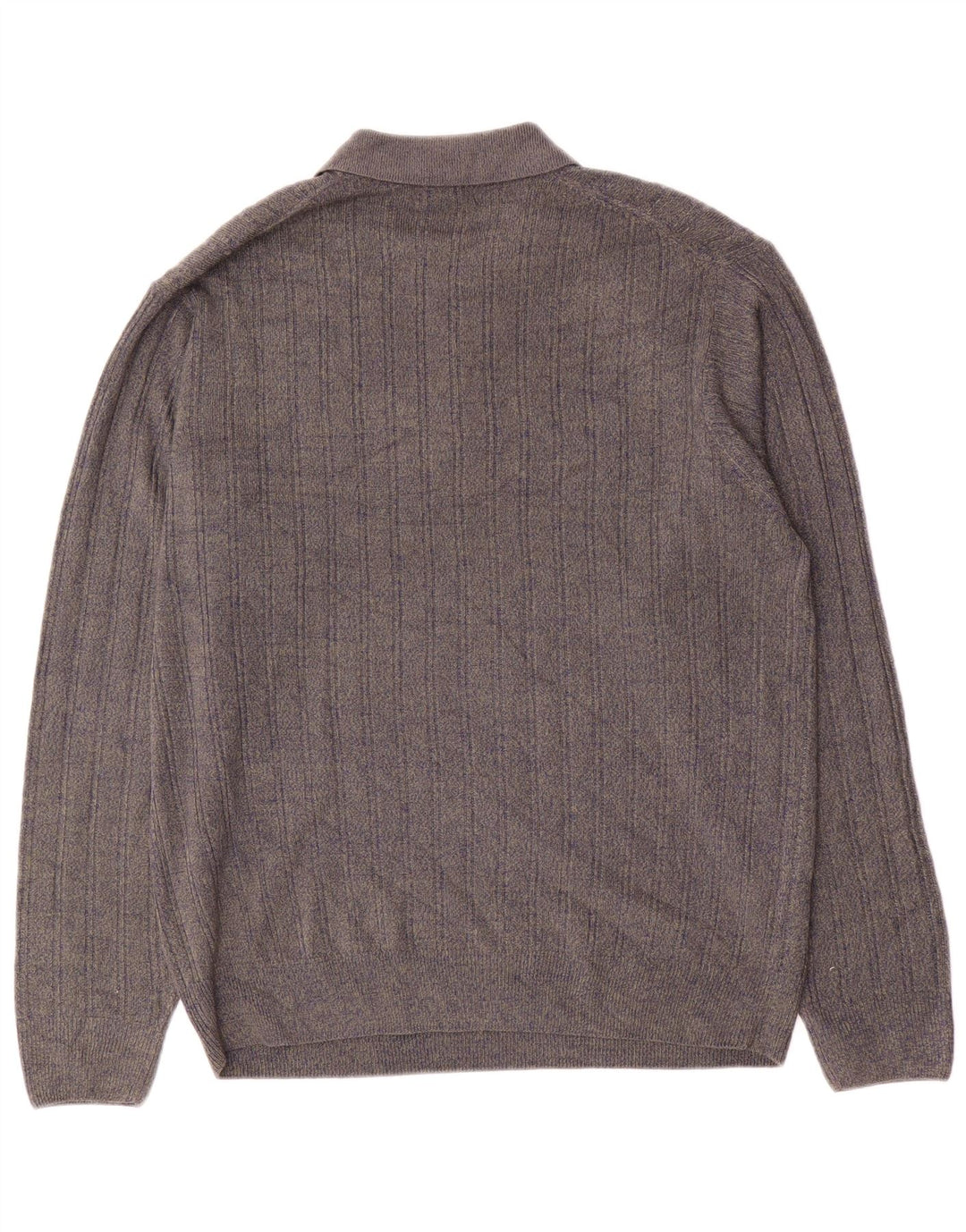 Dockers Mens Polo Neck Jumper Sweater Large Grey Flecked Acrylic