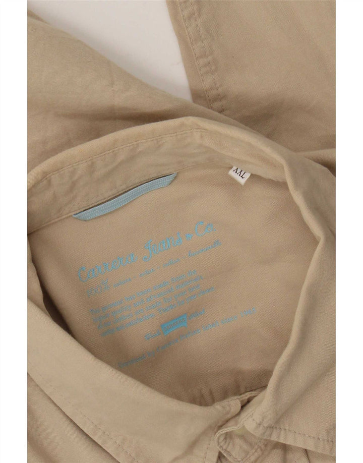 Carrera Mens Shirt 2XL Beige Cotton