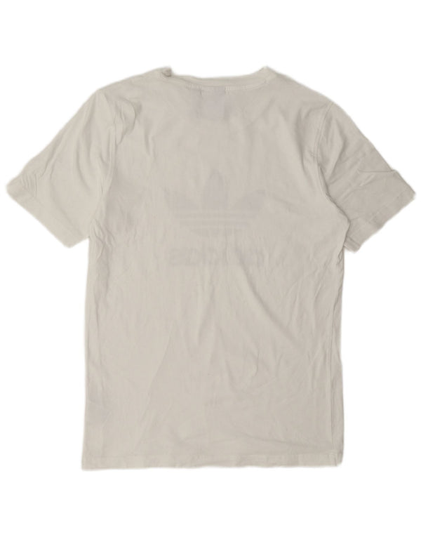 Adidas Mens Graphic T-Shirt Top Small White Cotton