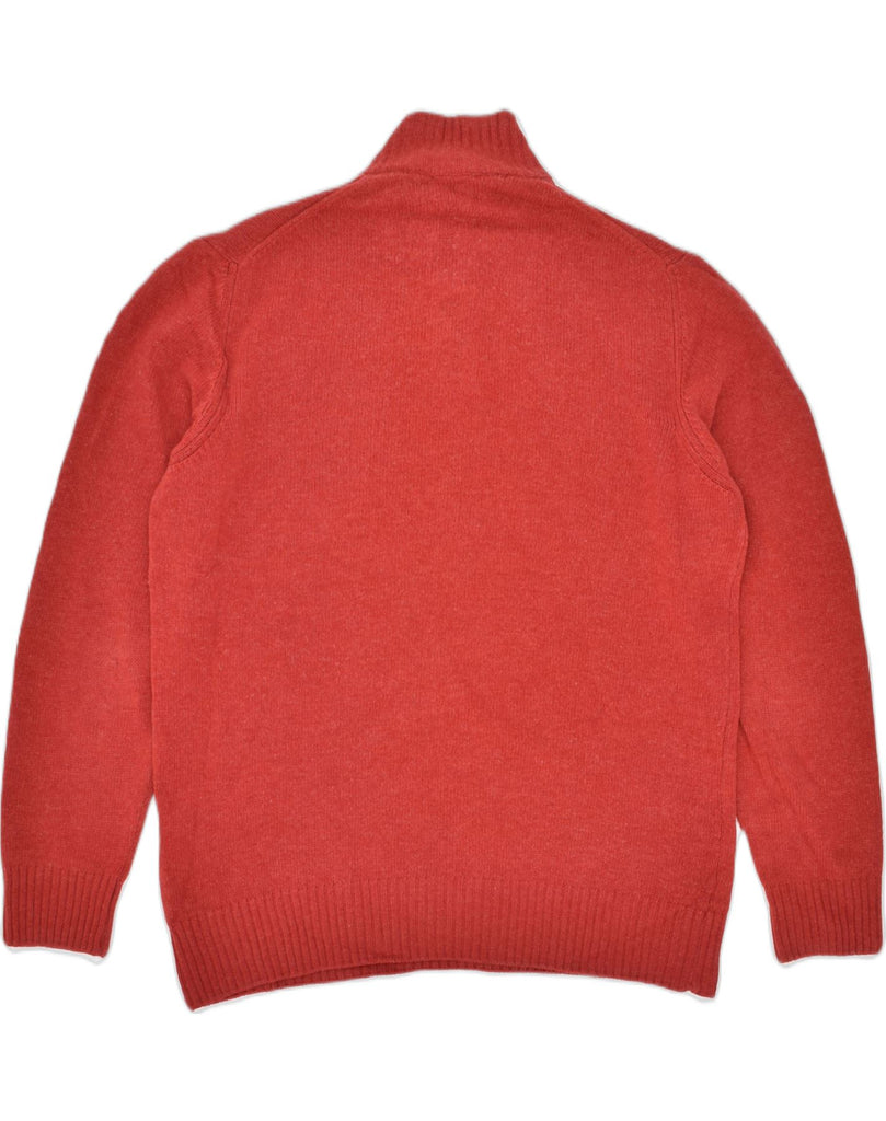 BROOKSFIELD Mens Zip Neck Jumper Sweater IT 52 Large Red Wool | Vintage | Thrift | Second-Hand | Used Clothing | Messina Hembry 