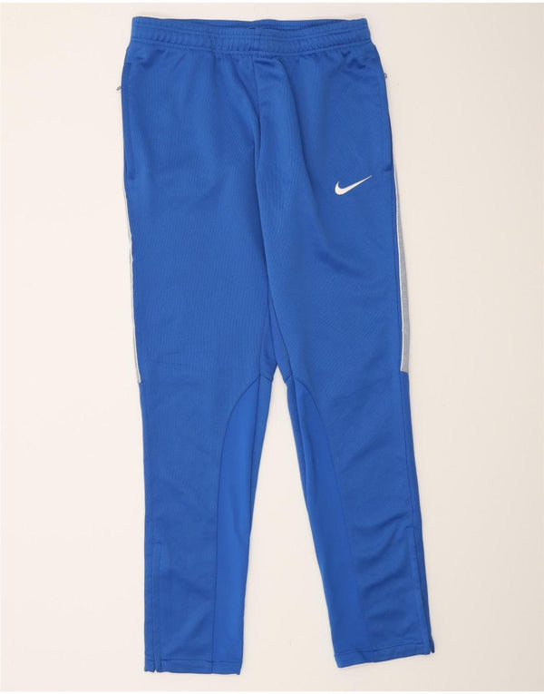 Nike Mens Tracksuit Trousers Medium  Blue Colourblock Polyester