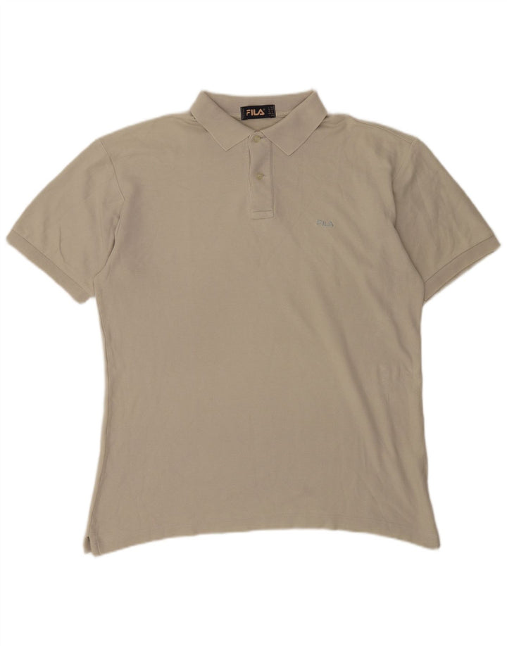 Fila Mens Polo Shirt IT 52 Large Beige