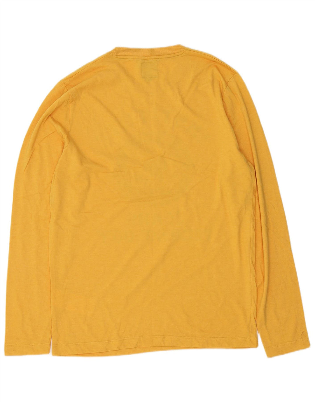 Jack & Jones Mens Graphic Top Long Sleeve Medium Yellow Cotton