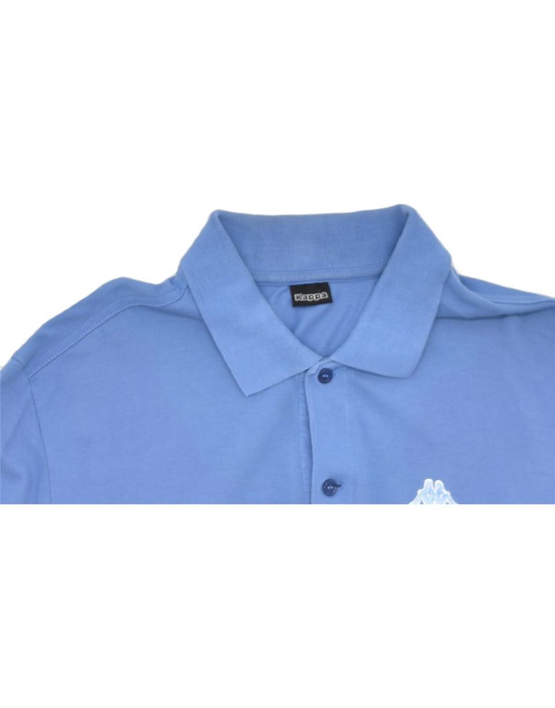 KAPPA Mens Long Sleeve Polo Shirt Large Blue Cotton Classic | Vintage | Thrift | Second-Hand | Used Clothing | Messina Hembry 