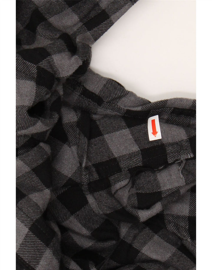 IZOD Mens Flannel Shirt 2XL Grey Check