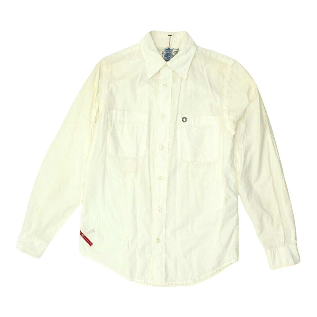 Murphy & NYE Mens White Long Sleeve Shirt | Vintage Casual Sailing Designer VTG | Vintage Messina Hembry | Thrift | Second-Hand Messina Hembry | Used Clothing | Messina Hembry 