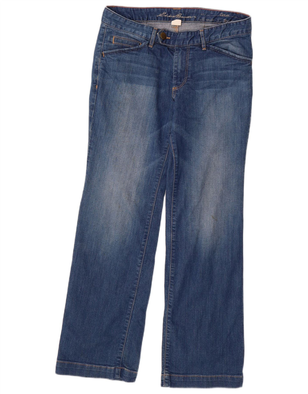 EDDIE BAUER Womens Curvy Bootcut Jeans US 8 Medium W32 L30 Blue Cotton
