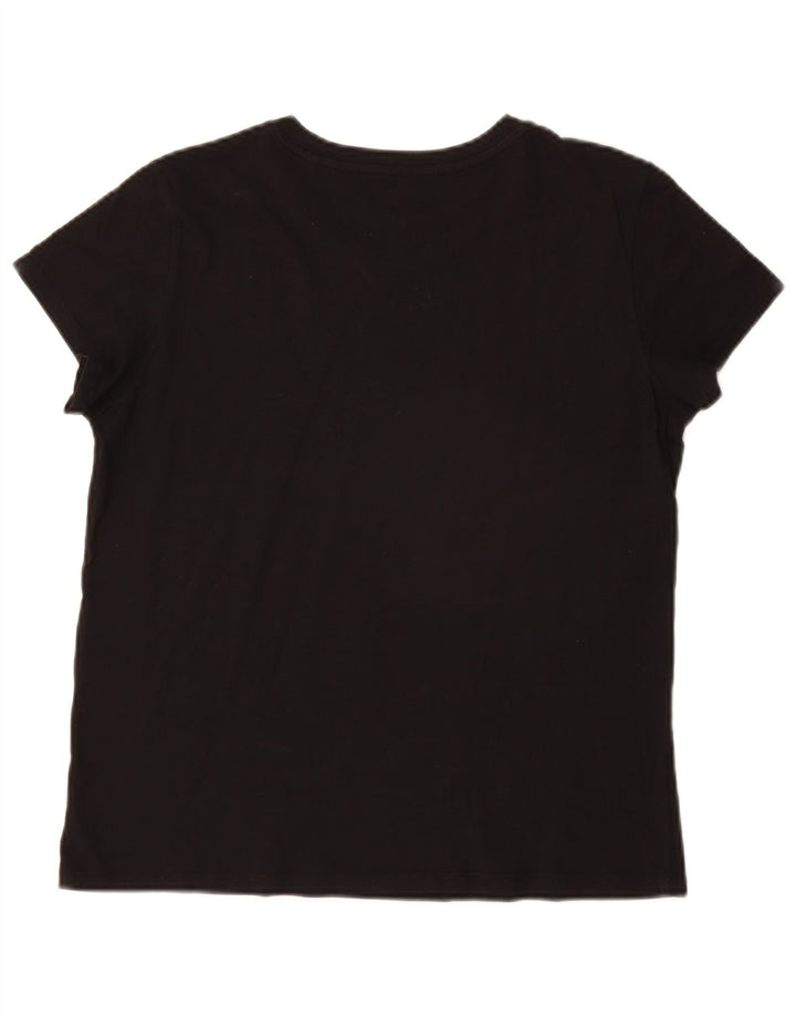 Levi's Womens Graphic T-Shirt Top UK 14 Medium Black