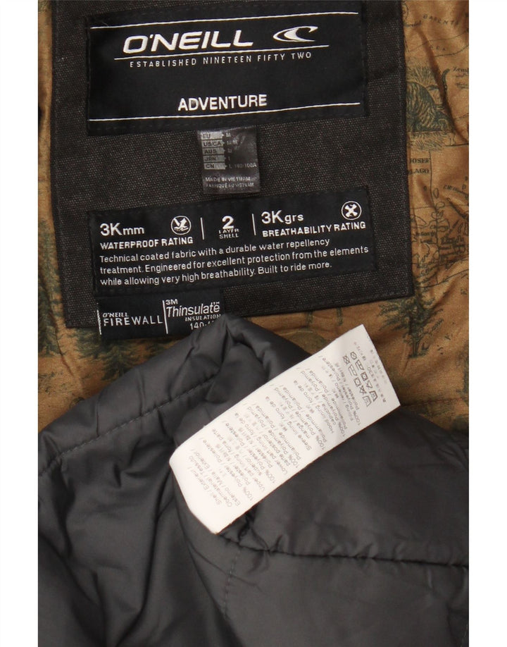 O'NEILL Mens Hooded Parka Jacket UK 38 Medium Grey Polyester