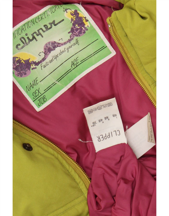 CLIPPER Mens Padded Jacket EU 48 Medium Green Polyester