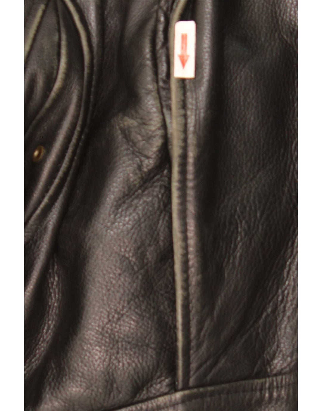 Vintage Mens Military Leather Jacket UK 42 XL Black