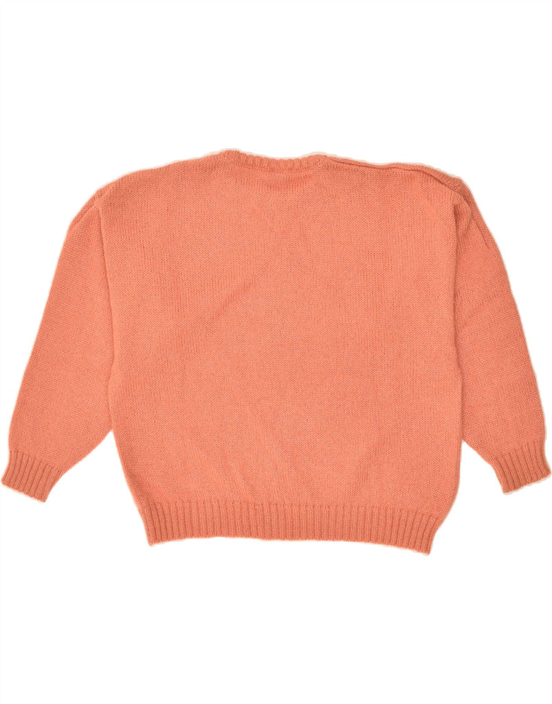 GIANNI ALBERTI Womens Crew Neck Jumper Sweater IT 48 XL Orange | Vintage Gianni Alberti | Thrift | Second-Hand Gianni Alberti | Used Clothing | Messina Hembry 