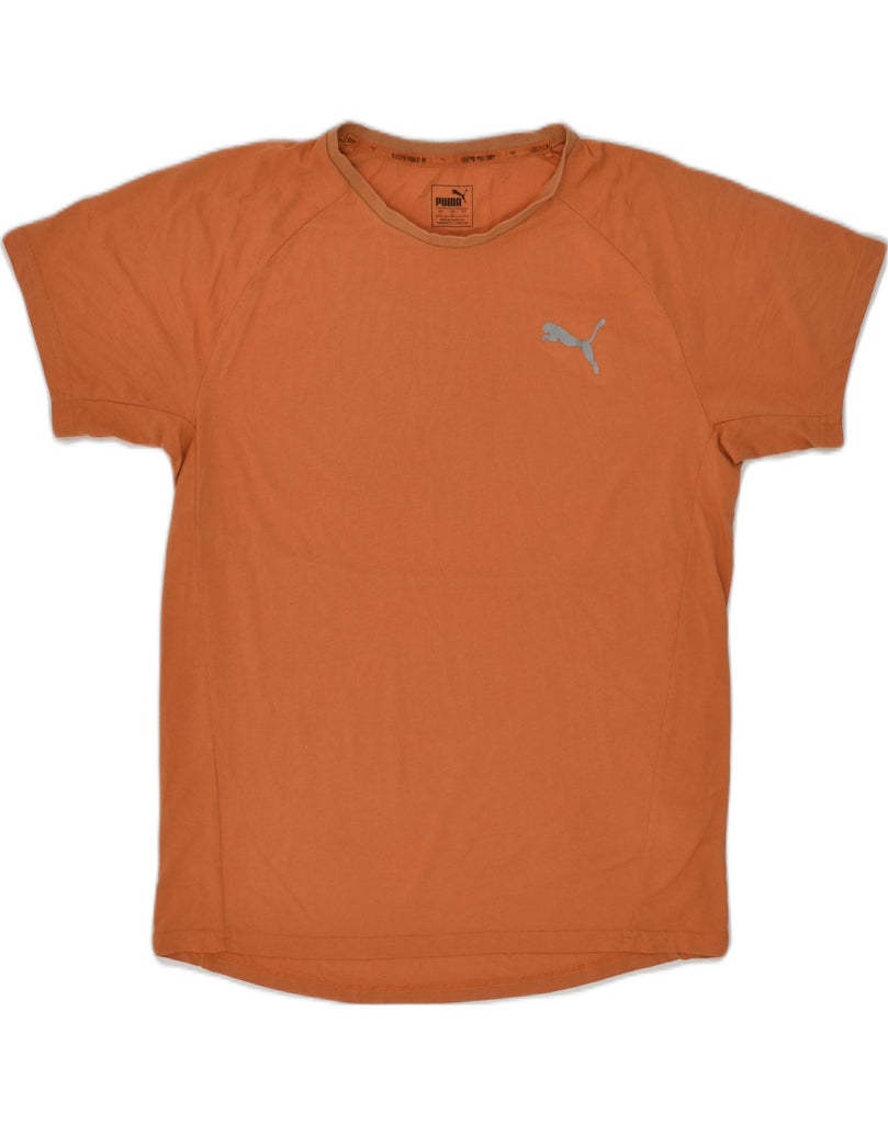 PUMA Mens T-Shirt Top Large Orange Cotton | Vintage Puma | Thrift | Second-Hand Puma | Used Clothing | Messina Hembry 