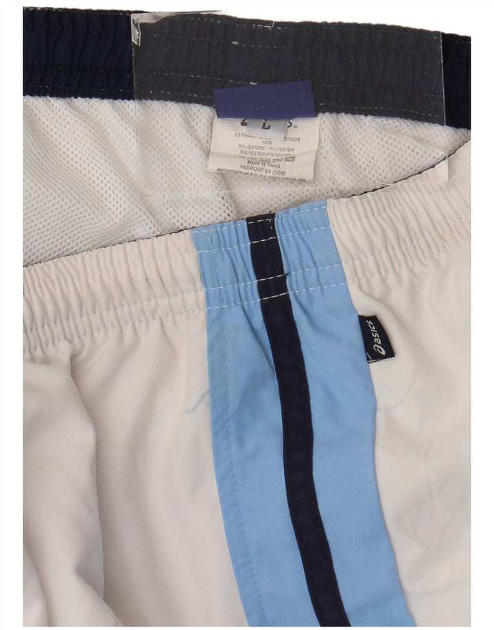 Asics Mens Sport Shorts Large  White Colourblock Polyester