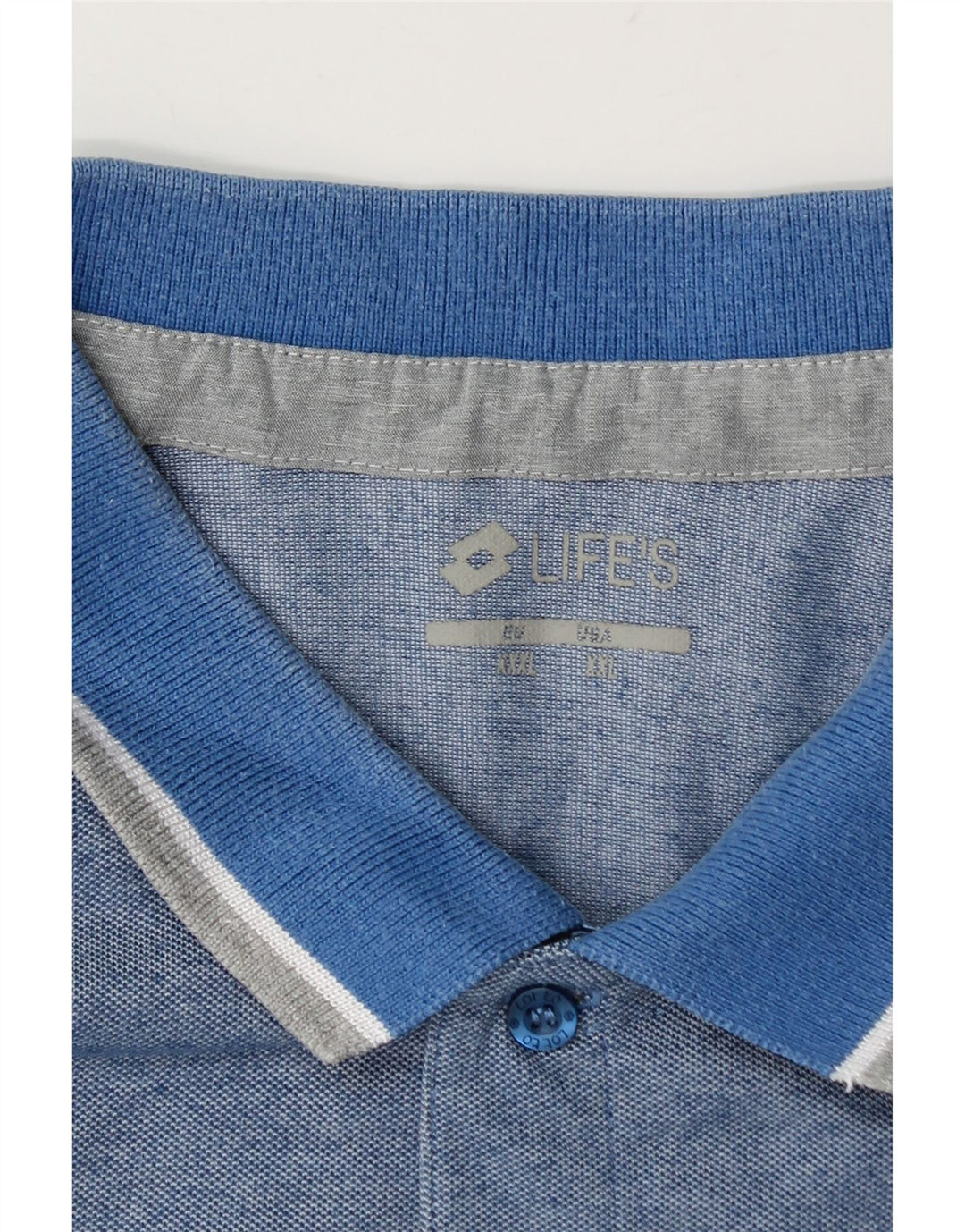Lotto Mens Life's Polo Shirt 2XL Blue