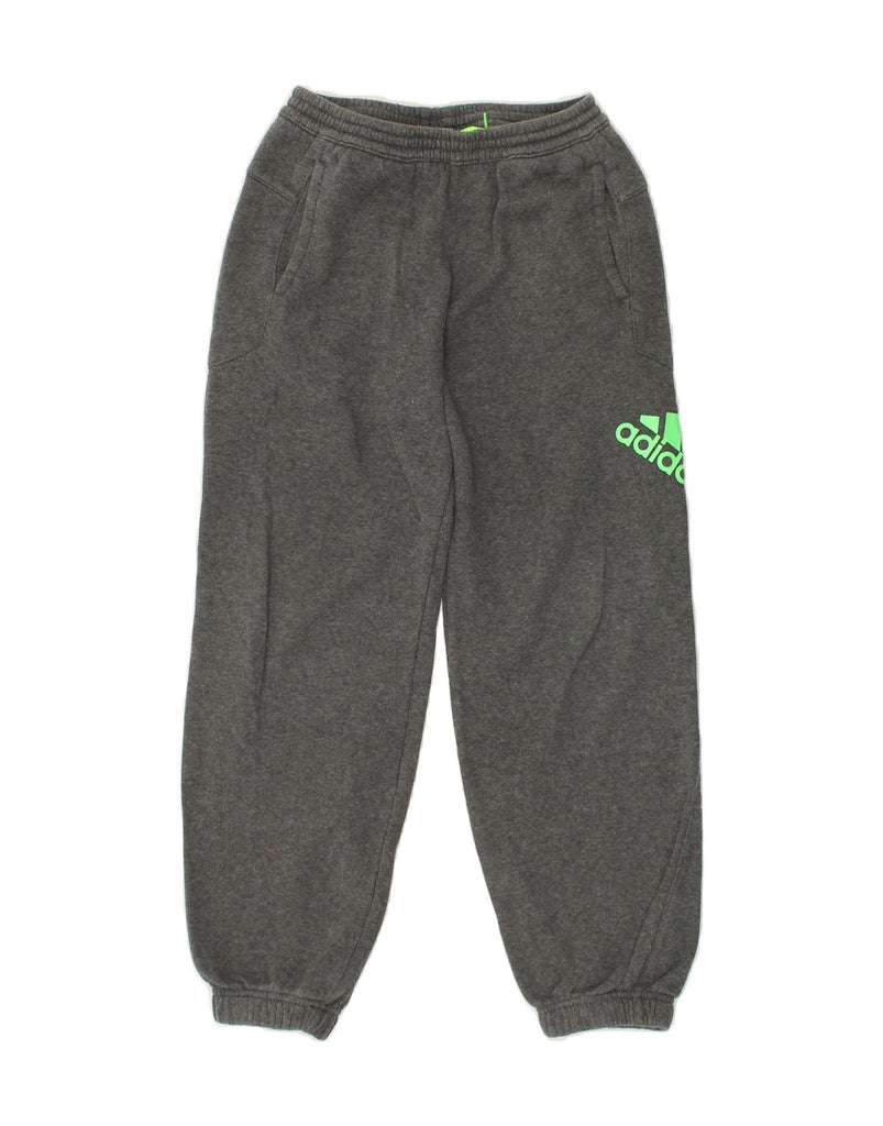 ADIDAS Boys Graphic Tracksuit Trousers Joggers 9-10 Years Grey Flecked | Vintage Adidas | Thrift | Second-Hand Adidas | Used Clothing | Messina Hembry 