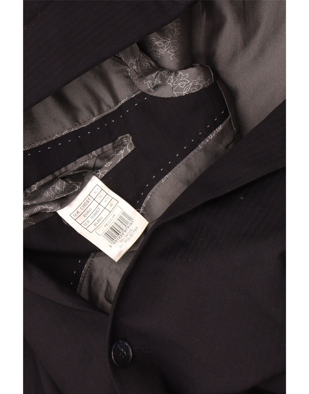 Pierre Cardin Mens 2 Button Blazer Jacket UK 42 XL Navy Blue Polyester