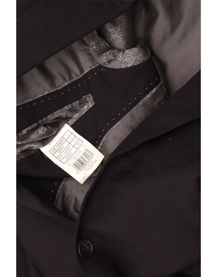 Pierre Cardin Mens 2 Button Blazer Jacket UK 42 XL Navy Blue Polyester