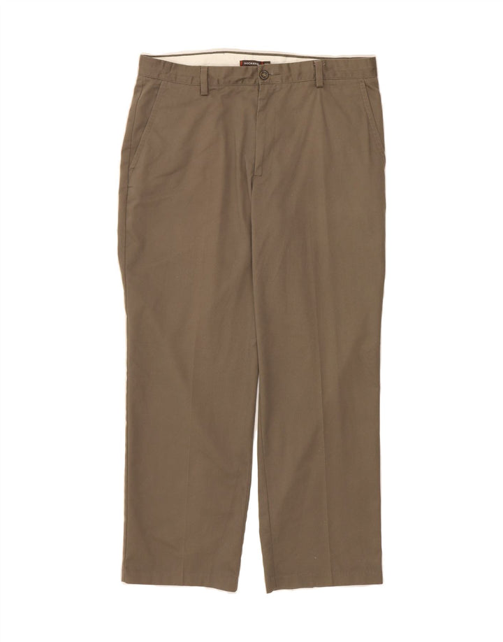 DOCKERS Mens Straight Chino Trousers W36 L30 Grey Cotton Vintage Dockers and Second-Hand Dockers from Messina Hembry 