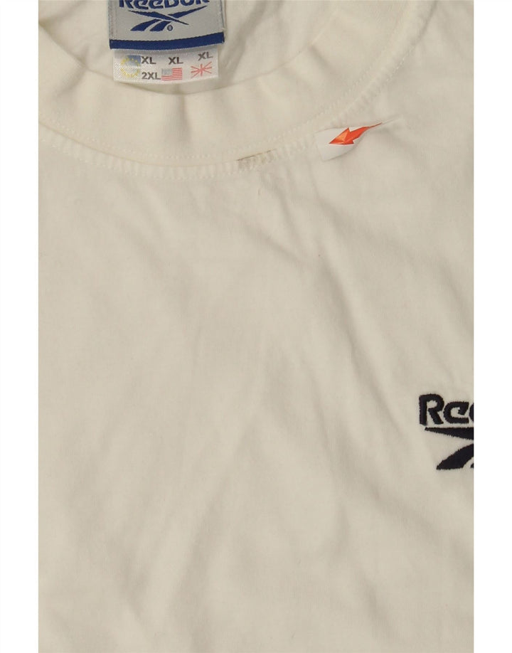 Reebok Mens T-Shirt Top XL White Cotton