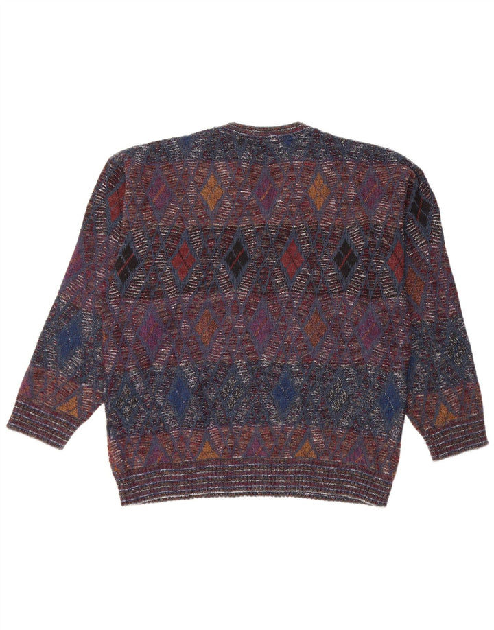 Tino Tinti Mens V-Neck Jumper Sweater IT 52 Large Multicoloured