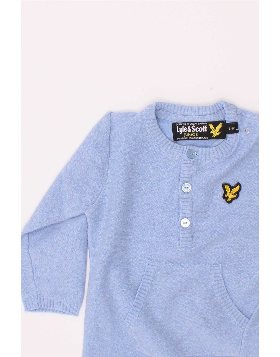 Lyle & Scott Baby Boys Long Sleeve Playsuit 3-6 Months Blue