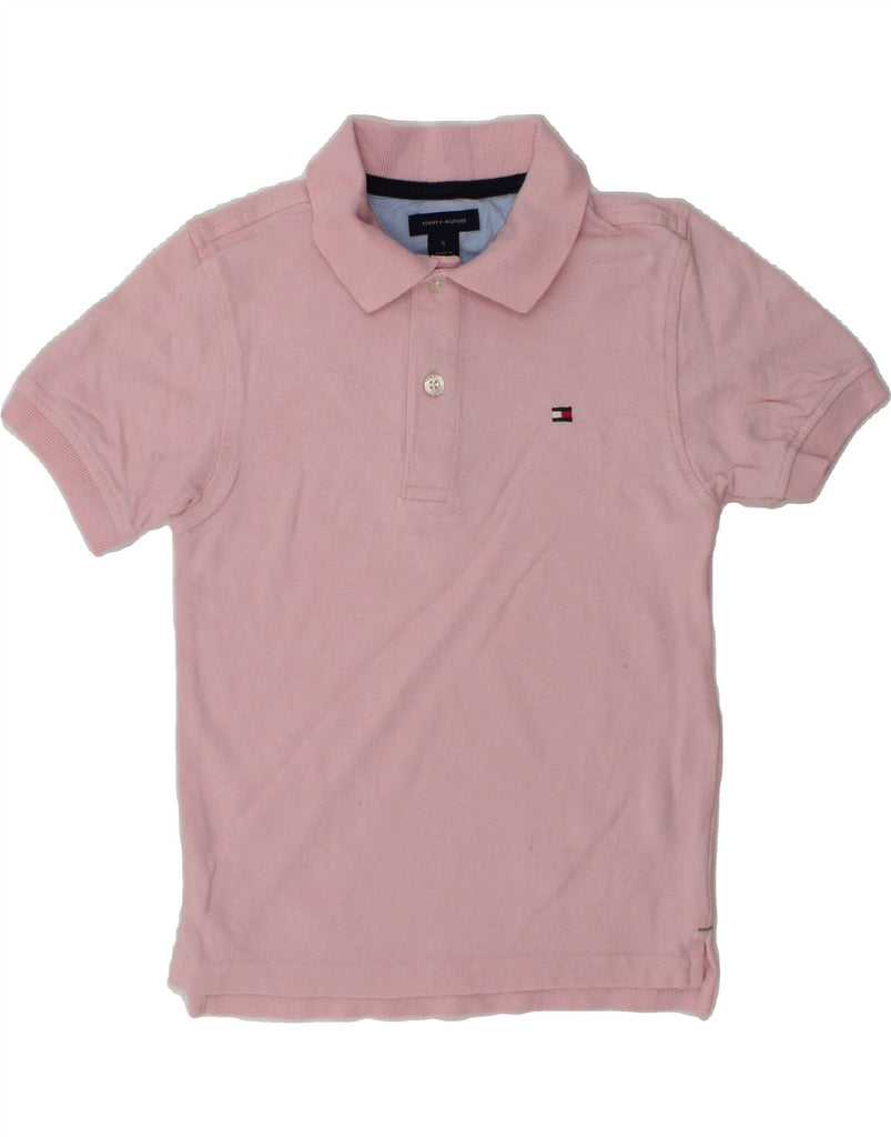 TOMMY HILFIGER Boys Polo Shirt 4-5 Years Pink Cotton | Vintage Tommy Hilfiger | Thrift | Second-Hand Tommy Hilfiger | Used Clothing | Messina Hembry 