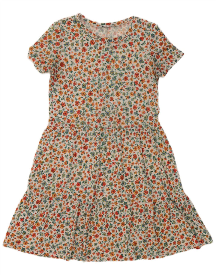 Zara Womens Ruffle A-Line Dress UK 8 Small Multicoloured Floral